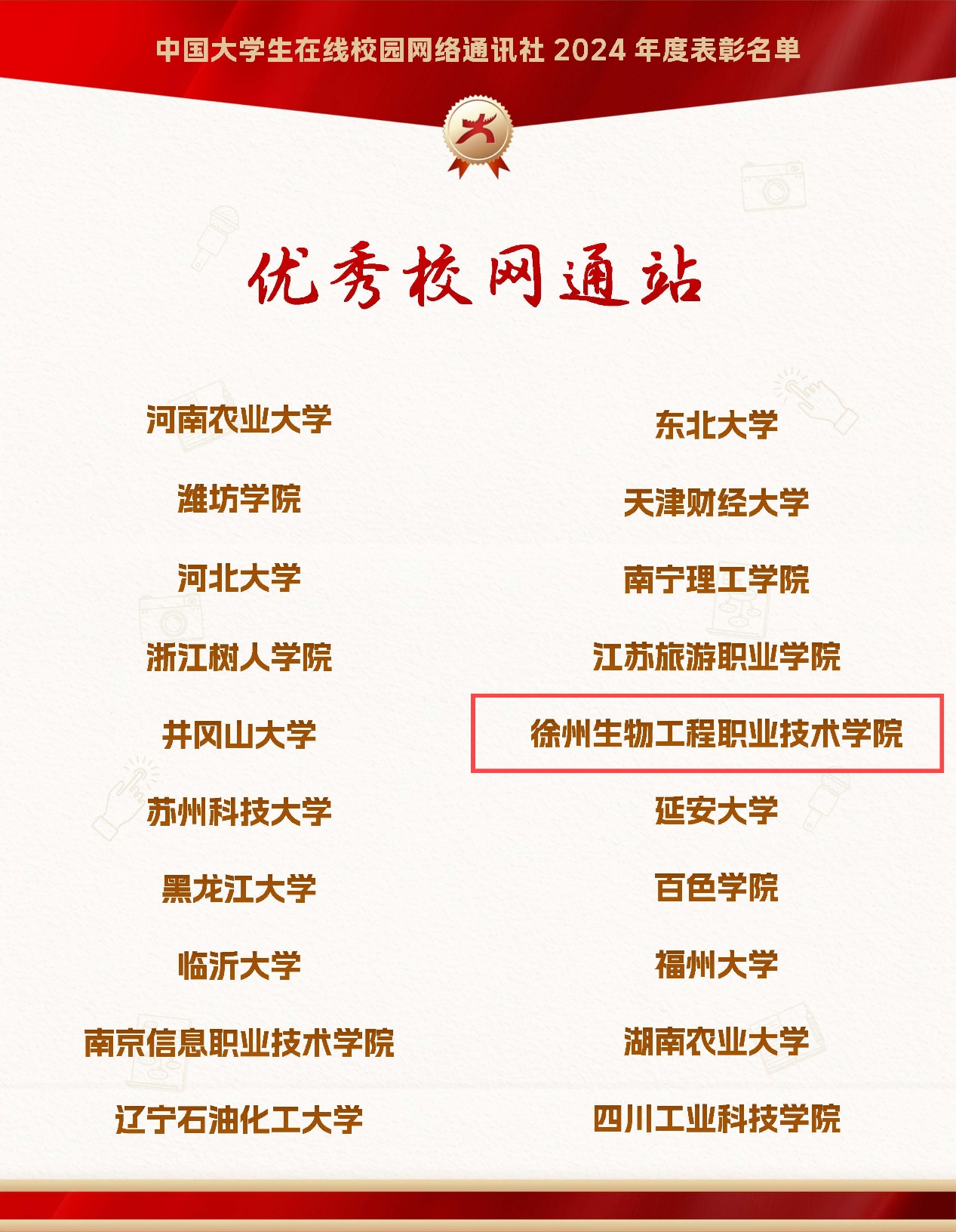 喜报：我校连续三年获评全国“优秀校园网络通讯站”   